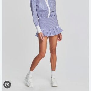 Striped Blue Mini Skirt